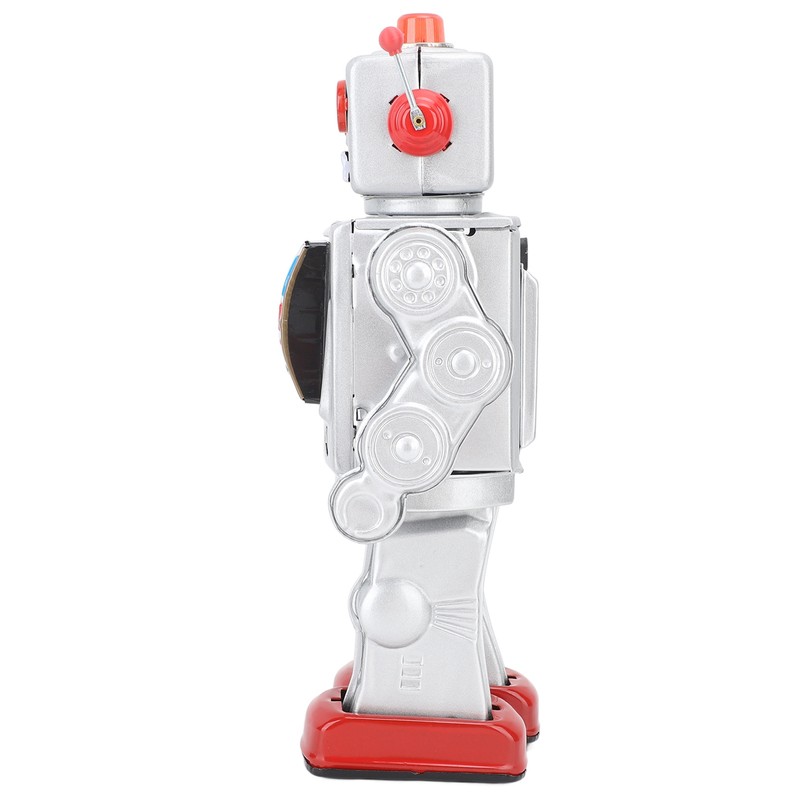 Metal Tin Robot Toy Retro Electric Rotating Figures Model Adult