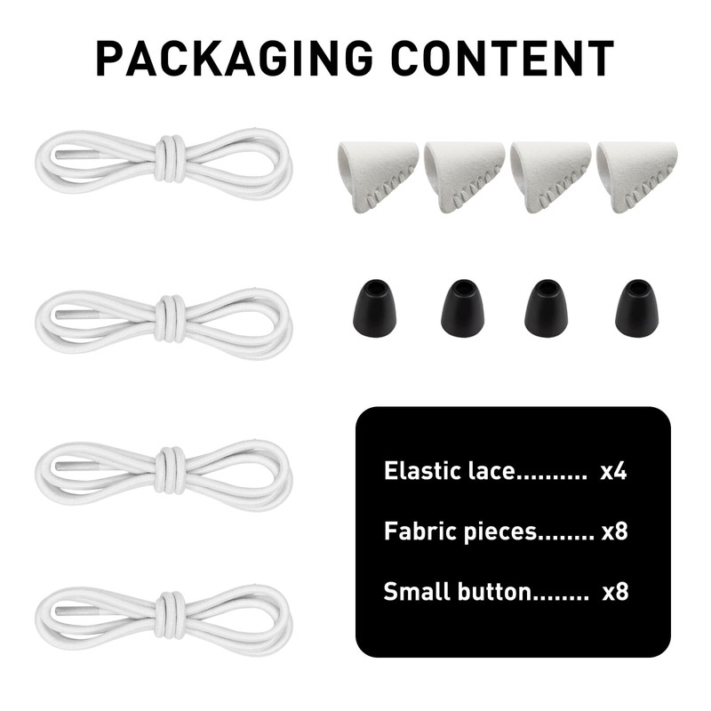 UamGlsob 2Pairs Elastic Shoelaces for Shoes, No Tie Bungee Stretchy
