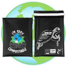 Compostable Mailing Bags,Biodegradable Mailing Bags,Eco Friendly Mailers 12 x 16" (30.5 x 40.5 cm) |25PK|