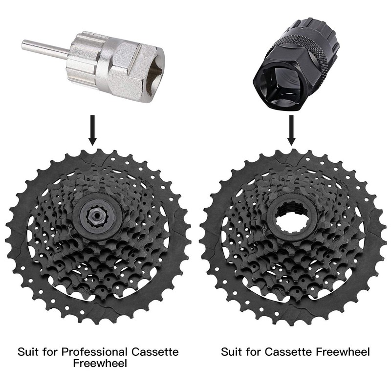 QKURT Bike Chain Whip Tool Kit, 3PCS Cycle Cassette Removal