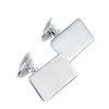 Sterling Silver Rectangular Chain Cufflinks