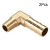 TA-VIGOR 2Pcs Brass Barb Hose Fitting, 90 Degree Elbow 10mm