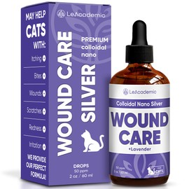 Cat Wound Care in Drops | Wound Care + Lavender | Cat Wound Drops | Wound Care for Cats | Pet Wound Care for Cats | Wound Care Cats | 2 Oz