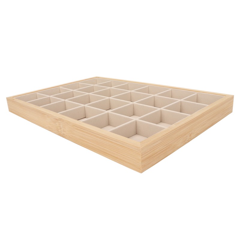 Jewelry Storage Display Trays Multipurpose 24 Grids Jewelry Tray for