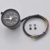 Daytona 15626 Motorcycle Mechanical Speedometer, Black Body, Black Panel, White