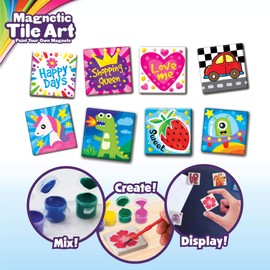 Creative Kids Magnetic Mini Tile Art - Make Your Own 10 Fridge Magnets