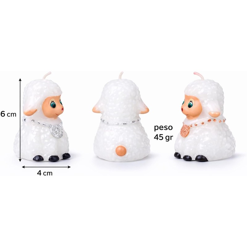 Velas Decorativas con Forma de Borrego Pack de 12, Aroma