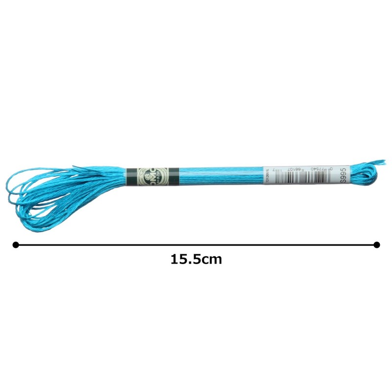 DMC サテン糸 刺繍糸 6束入 25番 8m #S995 ブルー系 DMC1008F