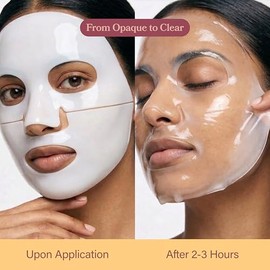 LE GUSHE Hydrogel Face Masks with Collagen and Niacinamide, Korean Collagen Face Mask for Daily Skincare, Gentle Formula Sheet Mask, 4 Packs