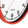 MPM Quality Design Plastic Wall Clock, Red/White, Quartz Stepper Motor,