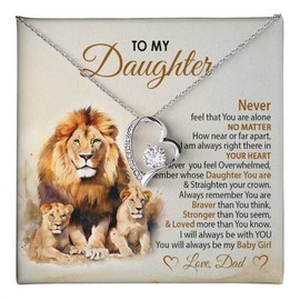 KOLSTRAW To My Daughter Necklace from Dad with Message & Gift Box, Father Daughter Gifts from Dad, Birthday Gift for Daughter from Dad, Daughter Necklace, Daddy Daughter Gifts for My Daughter #5
