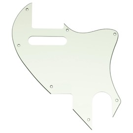 Musiclily Pro 7 Holes Guitar Pickguard for Fender F-Hole Hybrid Tele Style Electric Guitar, 3ply Aged White