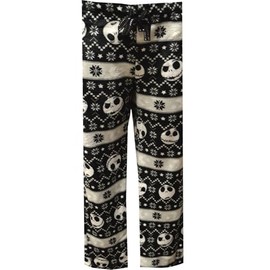 MJC Womens Nightmare Before Christmas Jack Skellington Fair Isle Plush Lounge Pant (Large)