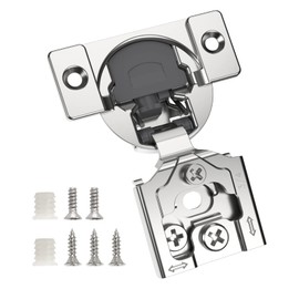 Chibery 2 Pack Soft Close Cabinet Hinges, 3/4 inch Overlay Concealed Hinge, for Kitchen Cabinet Hinges Satin Nickel Hidden Hinges-3 Way Adjustability & Easy Installation