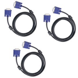 DaFuRui 3Pack VGA Cable 10Ft HD15 Male to Male VGA Video Cable for TV Computer Monitor Cable vga with Blue Connector