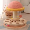 FelRelWel Cat Scratching Post with Hanging Ball,Cat Turntable Ball Toy,Cat