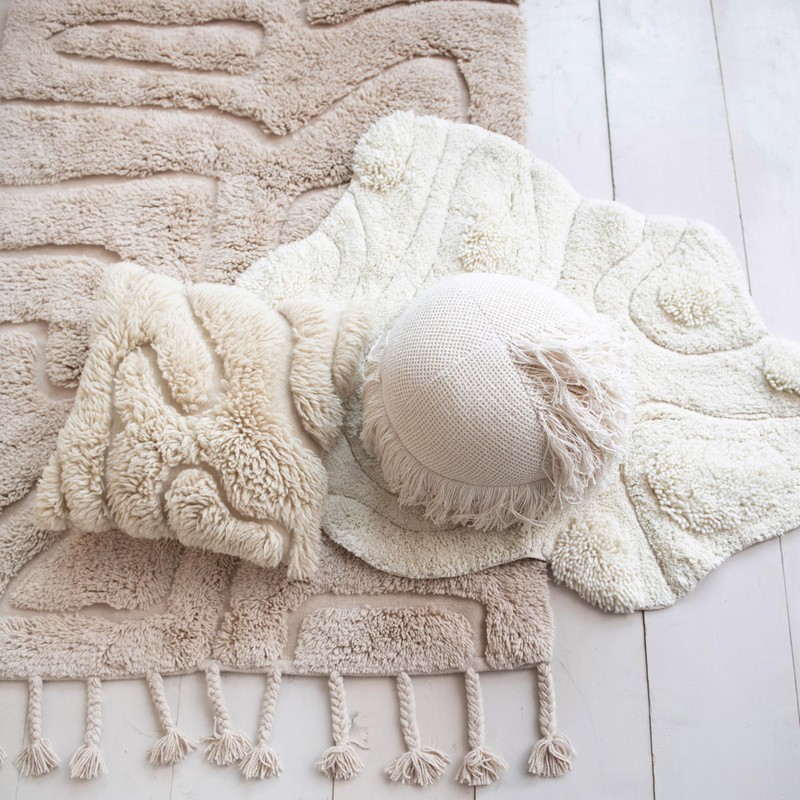 Bloomingville Textured Harmony Tufted Rug, Natural