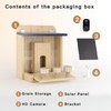 Wooden Squirrel Feeder with HD Camera, Solar-Powered Outdoor Squirrel Bar,