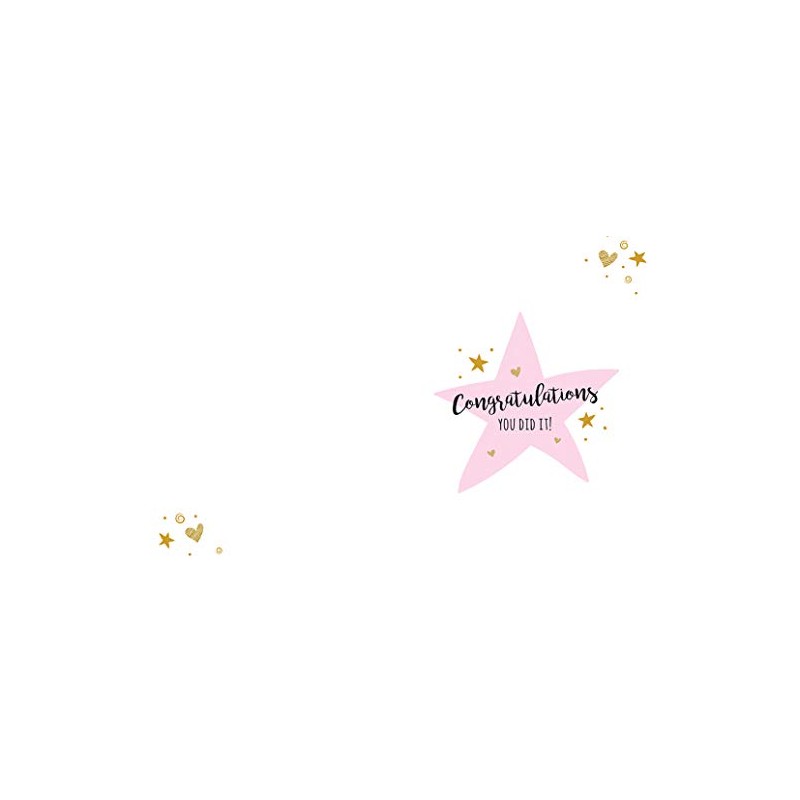 Modern Occasion Card Congratulations Exam Granddaughter - 8 x 6