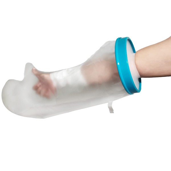 Tideshake - 100% Waterproof Cast Covers for Shower Arm, Reusable Adult Half Arm Cast Protector, Cast Bag, Cast Sleeve - Watertight Protection for Wound Hands, Fingers, Wrists, Arms