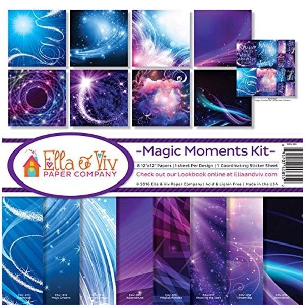 Ella & Viv by Reminisce EAV-855 Ella & Viv Magic Moments Scrapbook Collection Kit