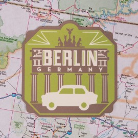 Vagabond Heart Souvenirs Berlin Weatherproof Vinyl Travel Sticker - Gift or Souvenir