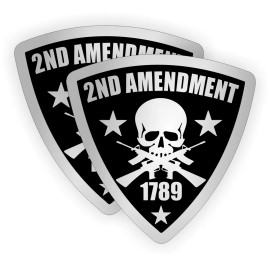 Unbranded/Generic 2nd Amendment Hard Hat Stickers | Motorcycle Helmet Decals | USA Labels (Pair)