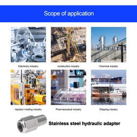 OTOTEC Gewindeadapter M10 x 1.0 Öldruckanzeiger Reduzieradapter passend für Temperatur Manometer Anschluss (Stecker 1/8 NPT an Buchse M10x1.0)