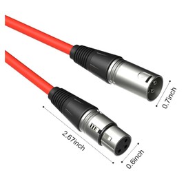 NDS 6 Pack 5 feet/1.8m XLR Male to XLR Female Microphone Audio Colored Cables (Purple/Red/Blue/Orange/Yellow/Green) 1.8M