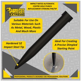 1 Piece SabreCut AHPSC01_TP Heavy Duty S2 Steel Hardened Automatic Centre Hole Punch Replacement Tip Compatible with SabreCut Automatic Centre Hole Punch AHPSC01