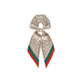 Aurolran 59" Mulberry Silk Like Head Scarf Women's Fashion Square Neck Satin Scarfs for Bag Hair Scarves Gift 59" * 5.9”