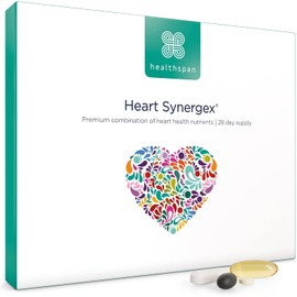 Healthspan Heart Synergex – 28 Day Supply | Advanced Cardio Support with Omega-3, Plant Sterols, Garlic, CoQ10 & Vitamin D3 | Cardio-Vitamin Complex for Heart Health | Friend of the Sea Certified Omega-3 | UK Made