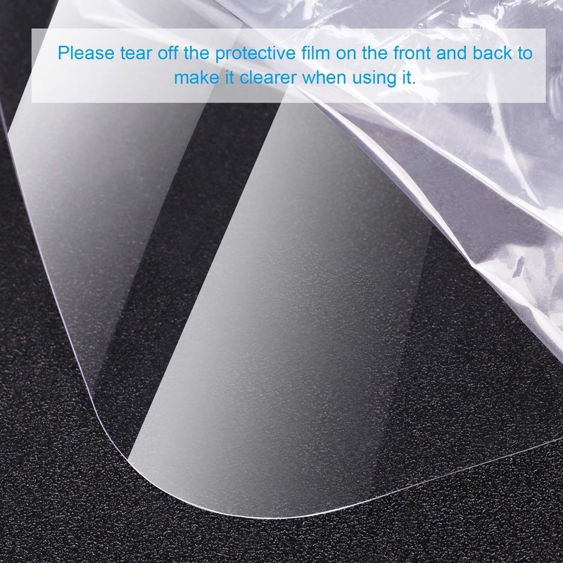 Full Face Protective Shield Visor, Face Shield with Glasses Transparent