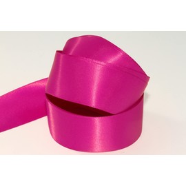 Fuchsia Pink Satin Ribbon - 50mm Wide - 5 Meter - for Gifts Wrap, Party, Decorations, Bows, Dress, Events, Wedding, Crafts