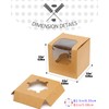Gcardist Brown Cupcake Boxes Individual Cupcake Container 35Pcs 8.9x8.9x8.9cm Auto-Pop