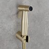 Hand Shower Holder Brushed Gold, Biveah Stainless Steel Toilet Tank