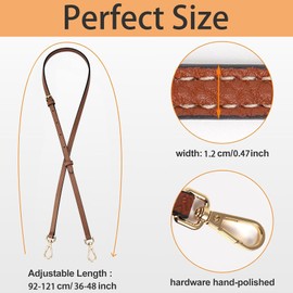 Leather Purse Straps Replacement Adjustable Shoulder Strap Accessories Set for Women Crossbody Longstrap Bag