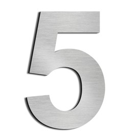 nanlyiau 9 inches/22.8 cm Stainless Steel House Number Large House Numbers Stainless Steel Numbers Stainless Steel Numbers Stainless Steel Made of Solid SUS304, Brushed Floating Effect (5)
