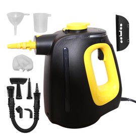 Handheld Steam Cleaner 1350W High Power with 9 Piece with Safety Lock Multi-Purpose Steamer for Home Use Multi-Surface Natural Steam Cleaner for Furniture,Upholstery, Car, Floor