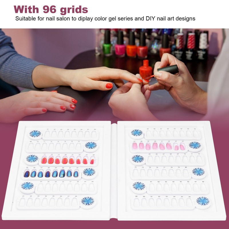 96 Colors Nail Gel Polish Display Book Detachable Magnetic Nail