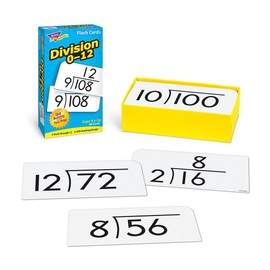 Trend Skill Drill Flash Cards, Division, 3 X 6, Black and White, 91/Pack
