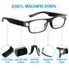 NZQXJXZ 200% Magnifying Glasses with Light,USB Rechargeable LED Lighted Magnifying