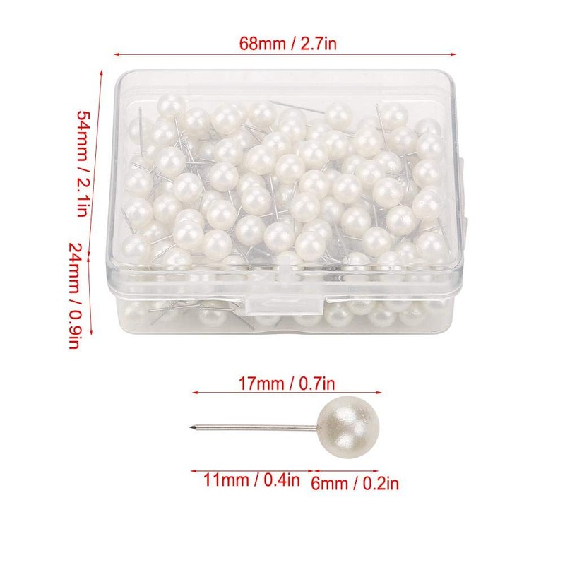 Akozon Card Thumbtacks Marking Push Pins 200 Pieces Round Ball