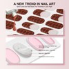 Semi Cured Gel Nail Strips, 30 pcs Gel Nail Stikers,