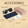 80Days Square Sunglasses – Slim Frame, Classic Keyhole Design, UV400