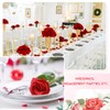 Jexine 100 Pieces Artificial Roses Flowers Bulk, Long Stem Realistic