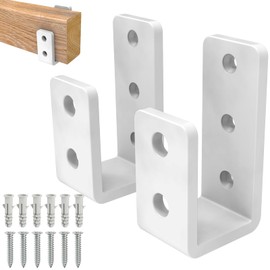 Heavy-Duty 2x4 Door Barricade Brackets 1/4" Industrial-Grade U-Shaped Security Brackets for Wood, Sheds, Gates & Basement Doors (2x4 Lumber Lock) 6mm White