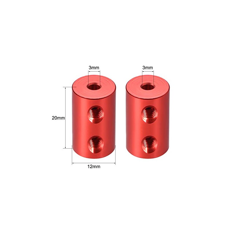 sourcing map 2pcs Rigid Clutch Bolt with 3mm to 3mm