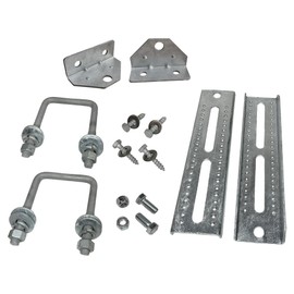 A.A 10" Galvanized Swivel Top Bunk Bracket Kit with Hardware for Boat Trailer, fits 3x3 Cross Members, Heavy Duty (2 Pack)