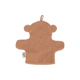 Sterntaler Baby Unisex Wash Mitt Baby GOTS Wash Mitts Otti - Wash Cloths Children, Baby Washcloths, Children's Wash Cloths - Organic - Brown